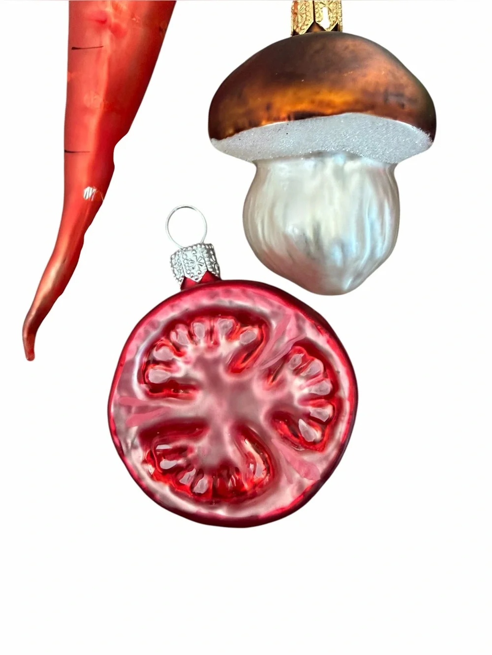 Glass Vegetable Ornaments